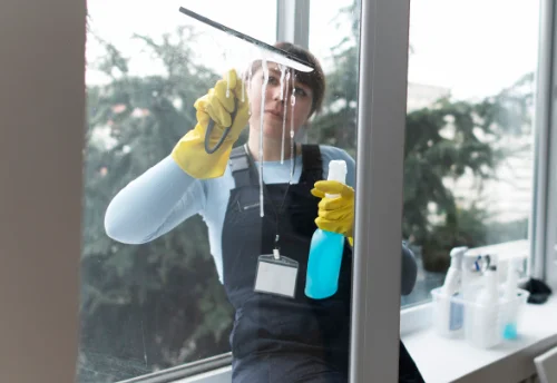 Nettoyage de vitres intérieures et extérieures à Vebret